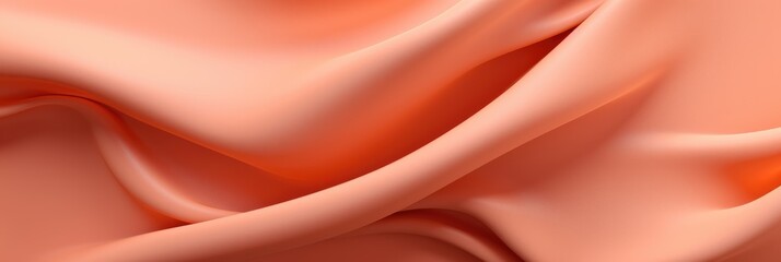 Fototapeta premium Peach textile with graceful folds
