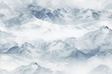Gordijnen snowy mountains background wall texture pattern seamless wallpaper © Aldis