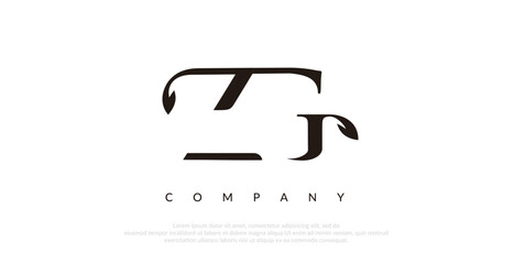 Initial ZG Logo Design Vector  - obrazy, fototapety, plakaty