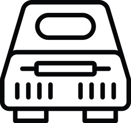 Fried machine icon outline vector. Basket deep. Appliance cook