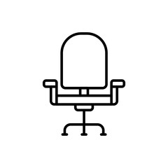 Office chair outline icons, minimalist vector illustration ,simple transparent graphic element .Isolated on white background