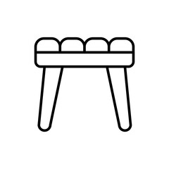 Chair outline icons, minimalist vector illustration ,simple transparent graphic element .Isolated on white background