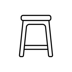 Chair outline icons, minimalist vector illustration ,simple transparent graphic element .Isolated on white background