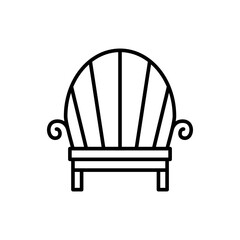 Chair outline icons, minimalist vector illustration ,simple transparent graphic element .Isolated on white background