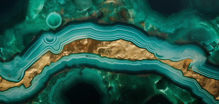 Fancy green geode textured curves for wallpaper or background 007