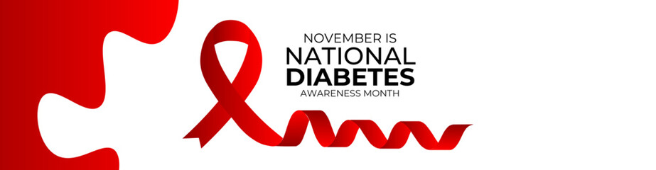 Diabetes awareness month is observed every year in november. November is Diabetes awareness month. Vector template for banner, flyer, cover, greeting card, poster with background. Vector illustration