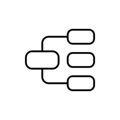 Structure charts outline icons, minimalist vector illustration ,simple transparent graphic element .Isolated on white background