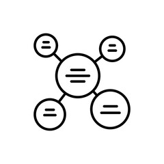 Structure charts outline icons, minimalist vector illustration ,simple transparent graphic element .Isolated on white background