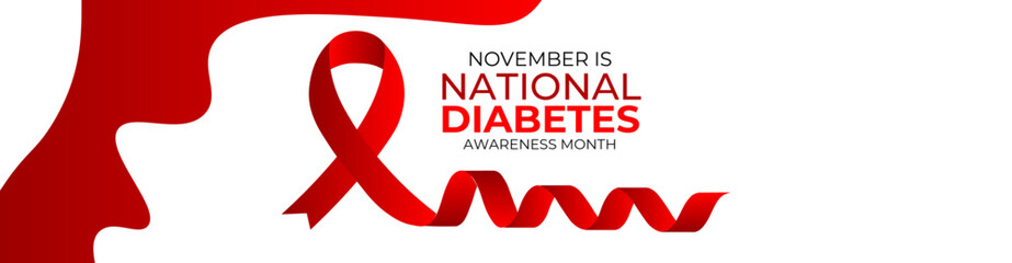 National Diabetes month is observed every year in November, it is the primary global awareness campaign focusing on diabetes. banner, cover, flyer, brochure, backdrop, card. Vector illustration