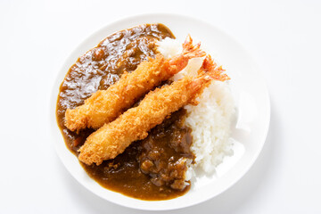 エビフライカレーライス。
