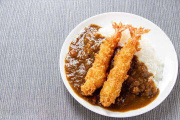 エビフライカレーライス。
