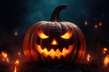 Halloween background with pumpkin

