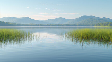 Naklejka premium lake in the mountains