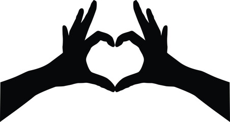 Obraz premium Hand pose illustration in silhouette