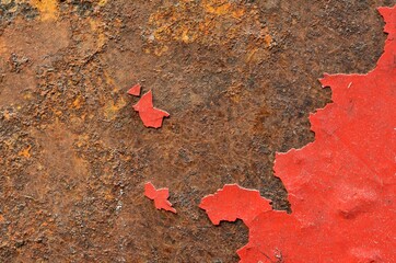 Texture of rust on metal table