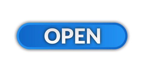 Modern trendy button. Transparent background open button