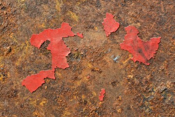 Texture of rust on metal table