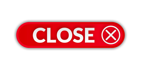 Modern trendy button. Transparent background close button