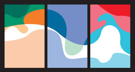 Vector Illustration of colorful liquid and fluid abstract for banner template