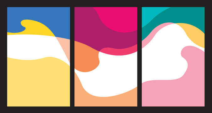 Vector Illustration of colorful liquid and fluid abstract for banner template