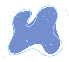 blue water splash blob abstract and line 