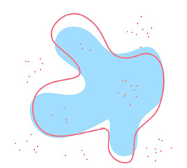 illustration of an background blob blue and line abstract 
