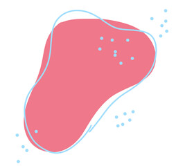 illustration of an background blob abstract pink color