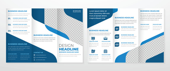 business brochure template with modern layout for corporate presentation and company profile