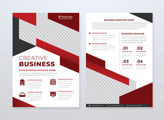 company flyer minimalist layout and modern style business brochure template design
