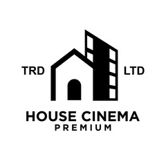 House home studio film cinema video logo icon design illustration