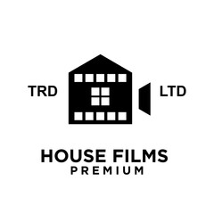 House home studio film cinema video logo icon design illustration