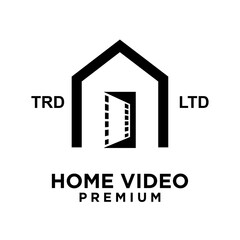House home studio film cinema video logo icon design illustration