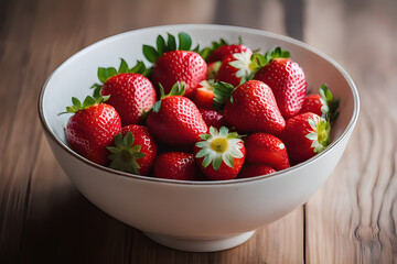 Delicious and Juicy Strawberry Bowl for Healthy Eating and Wellbeing
