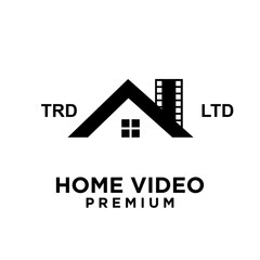 House home studio film cinema video logo icon design illustration