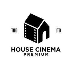House home studio film cinema video logo icon design illustration