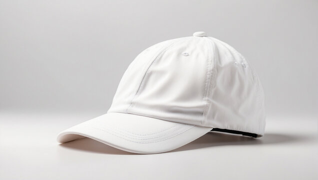 white dad hat isolated on white background. Mockup