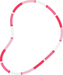 The pink frame label for decor or valentine concept.