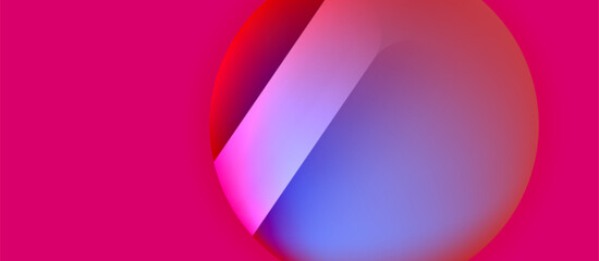 Glossy metal glowing circles geometric background. Minimal abstract composition. Vector illustration For Wallpaper, Banner, Background, Card, Book Illustration, landing page