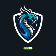 Command the esports scene with this majestic dragon logo. This fierce dragon soars through the sky, embodying the power and determination of esports champions. Its intricate details and vibrant color