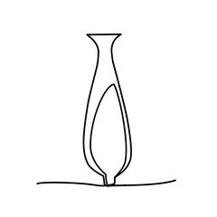 vase continuous line art