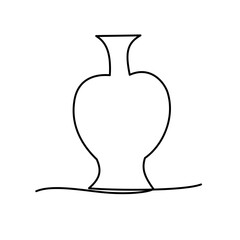 vase continuous line art