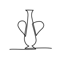 vase continuous line art