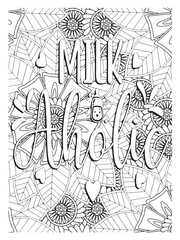 flower coloring pages and Motivational Quotes Coloring Book for black and white