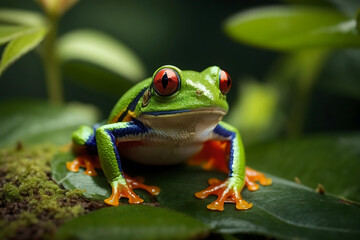 Close-Up pf Red-Eyed Tree Frog