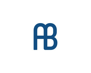 AB LOGO DESIGN VECTOR TEMPLATE