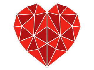 Valentine Background Geometric Heart Illustration
