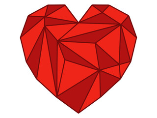 Heart Valentines Day Geometric Background
