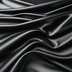 Black silk background wrinkles