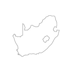 south africa map icon vector