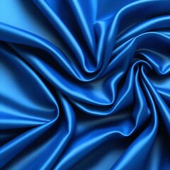 blue silk background with wrinkles